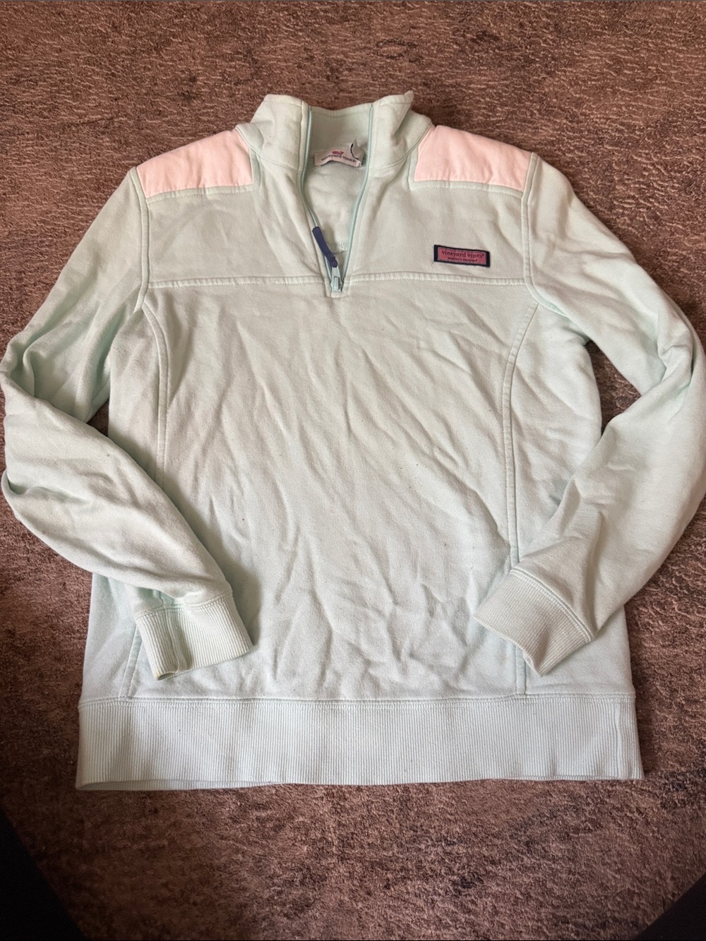 Vineyard Vines Mint Green Half-Zip Pullover